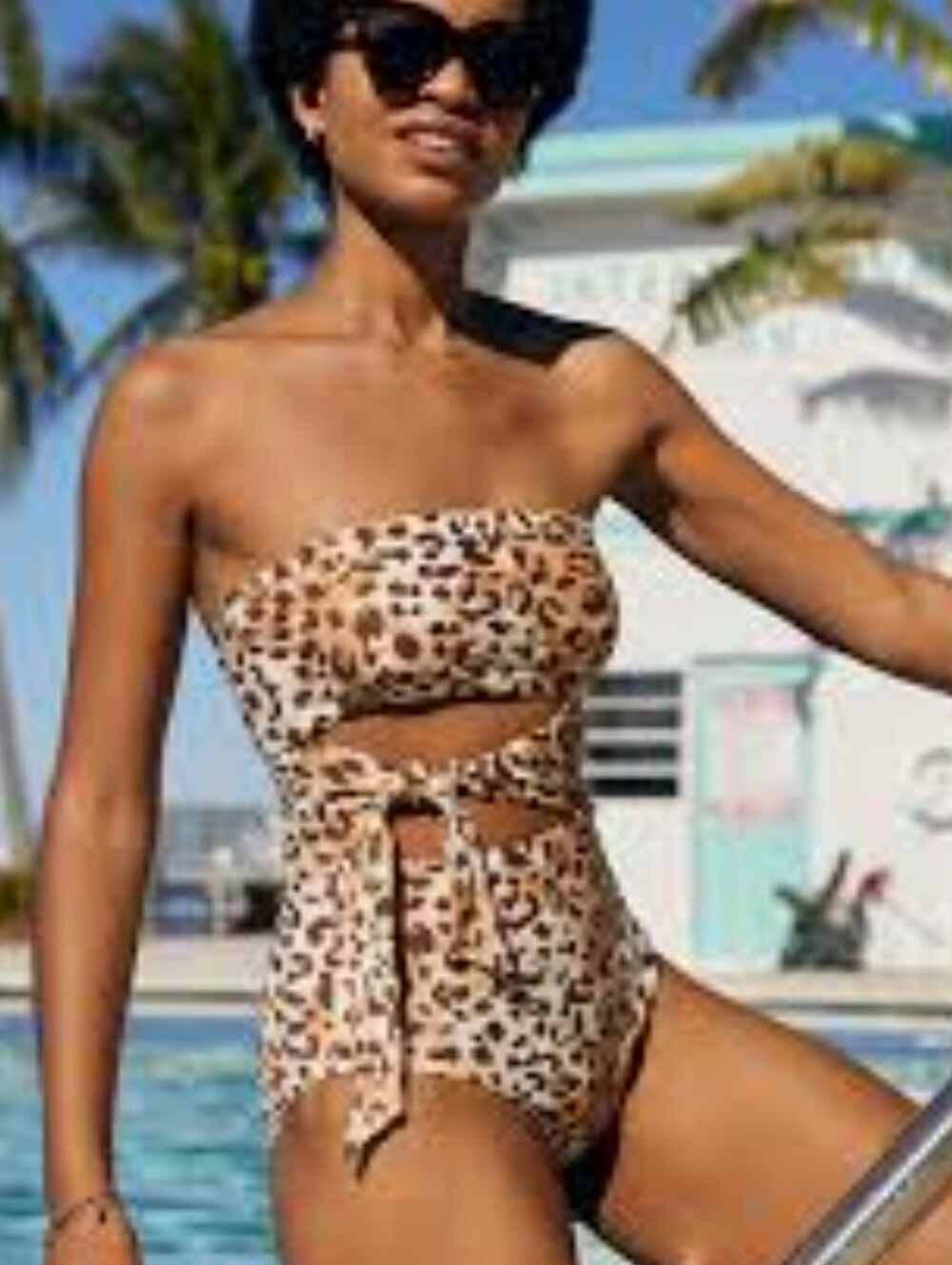 Aerie Wrap One Piece Swimsuit In Sand Dune With Removabke Straps